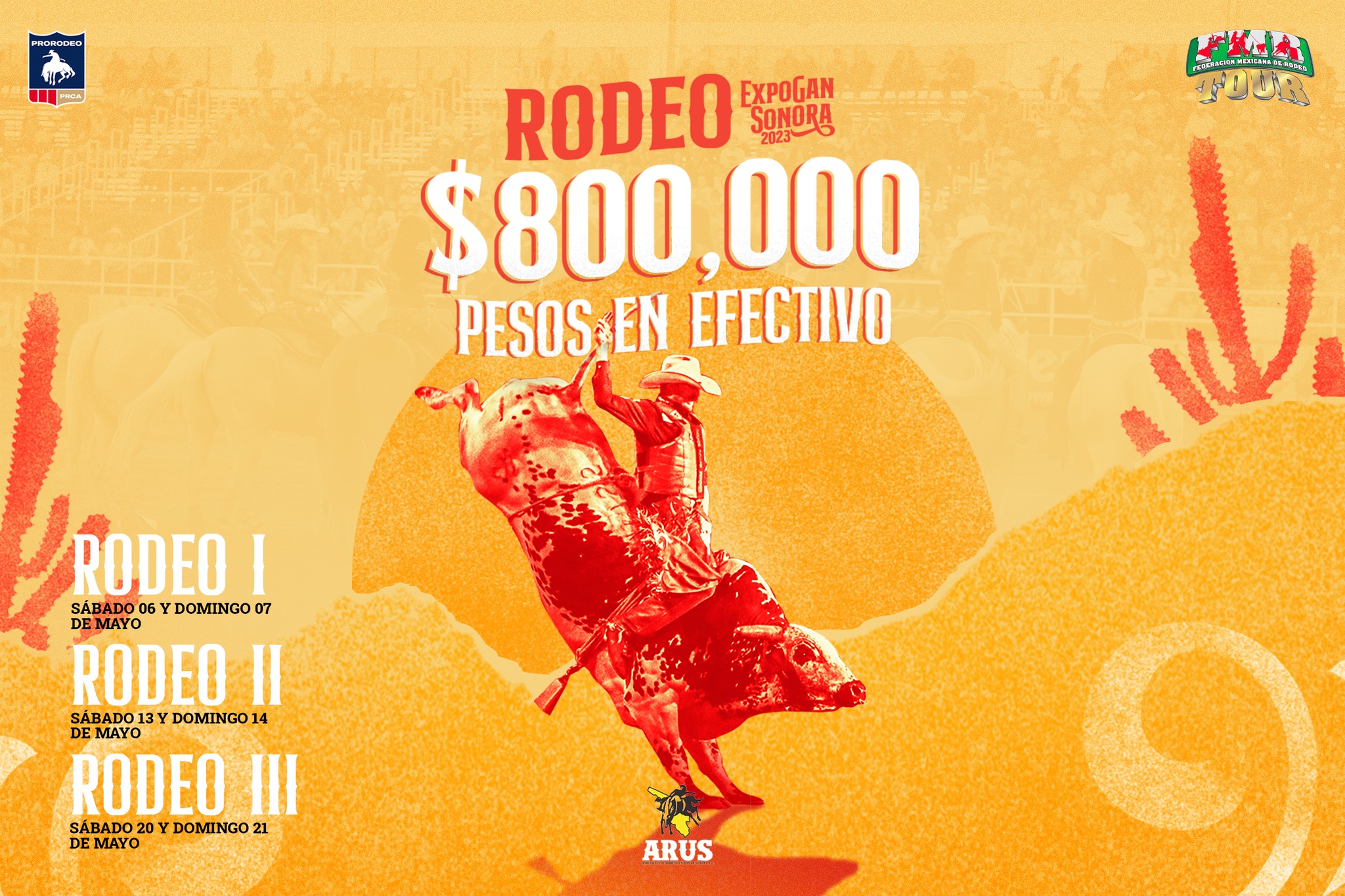 Expogan Sonora 2023 FMR Tour PRCA Federación Mexicana de Rodeo